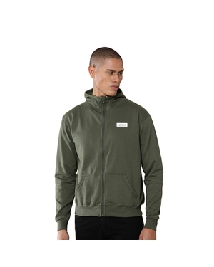 Greys & Blues Unisex Rocky Hoodie with Zip - Olive Green
